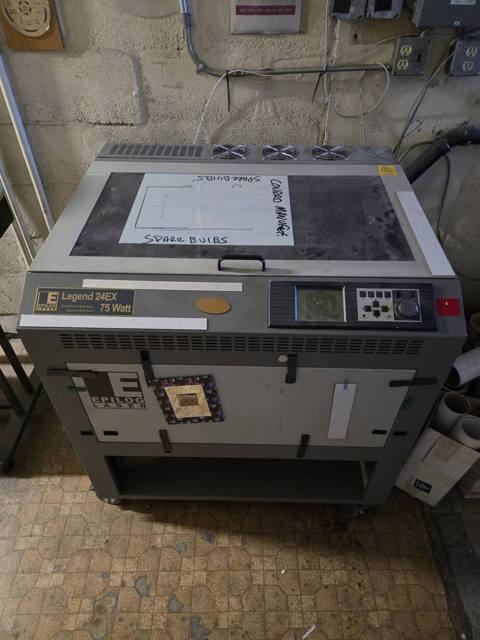 Epilog Legend 24EX on its stand