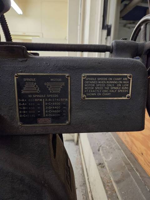 Spindle speed plates